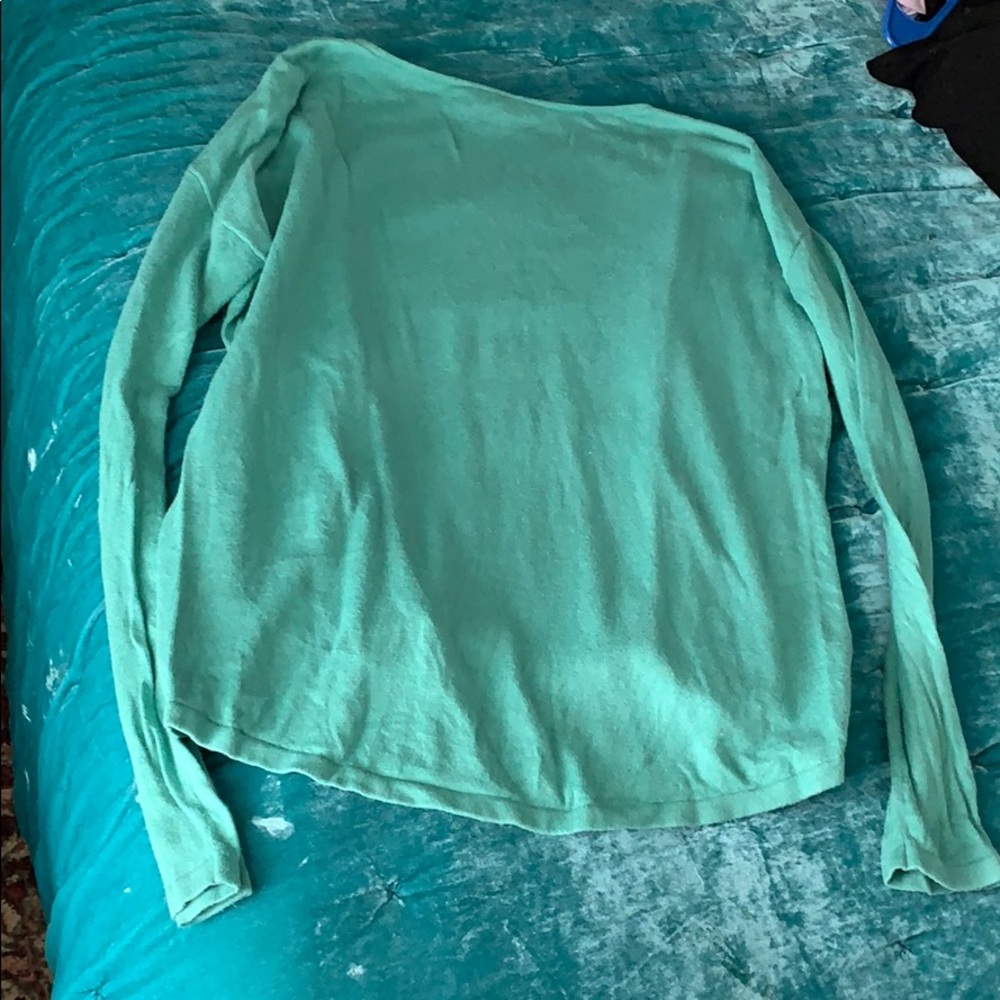 Green Loft Ruffle Sweater - Picture 5 of 5